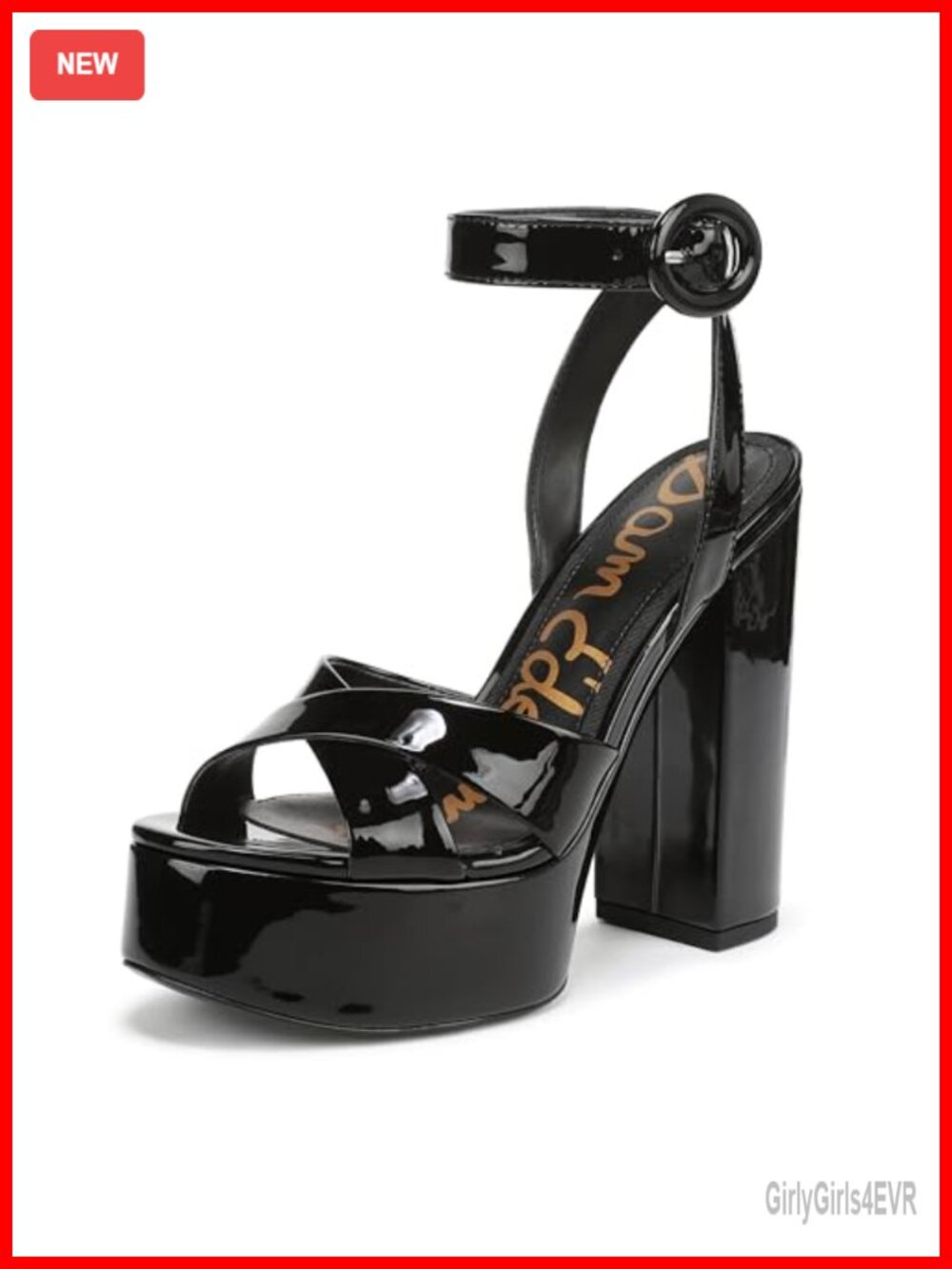 Sam Edelman Savannah Platform Heels Leather Open Toe Ankle Strap